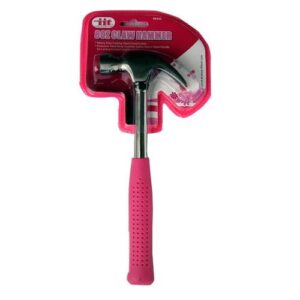 iit 88400 ladies 8-ounce claw hammer, pink