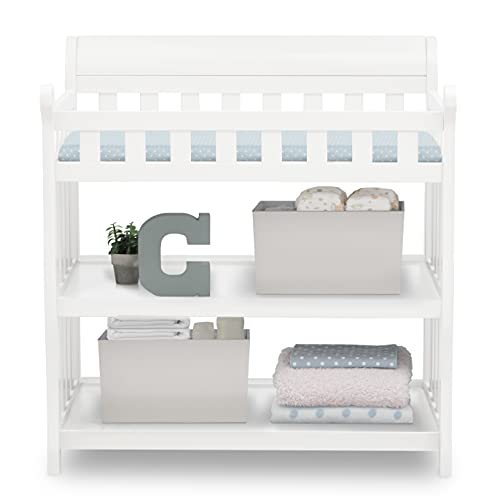 Delta Children Eclipse Changing Table with Changing Pad, White