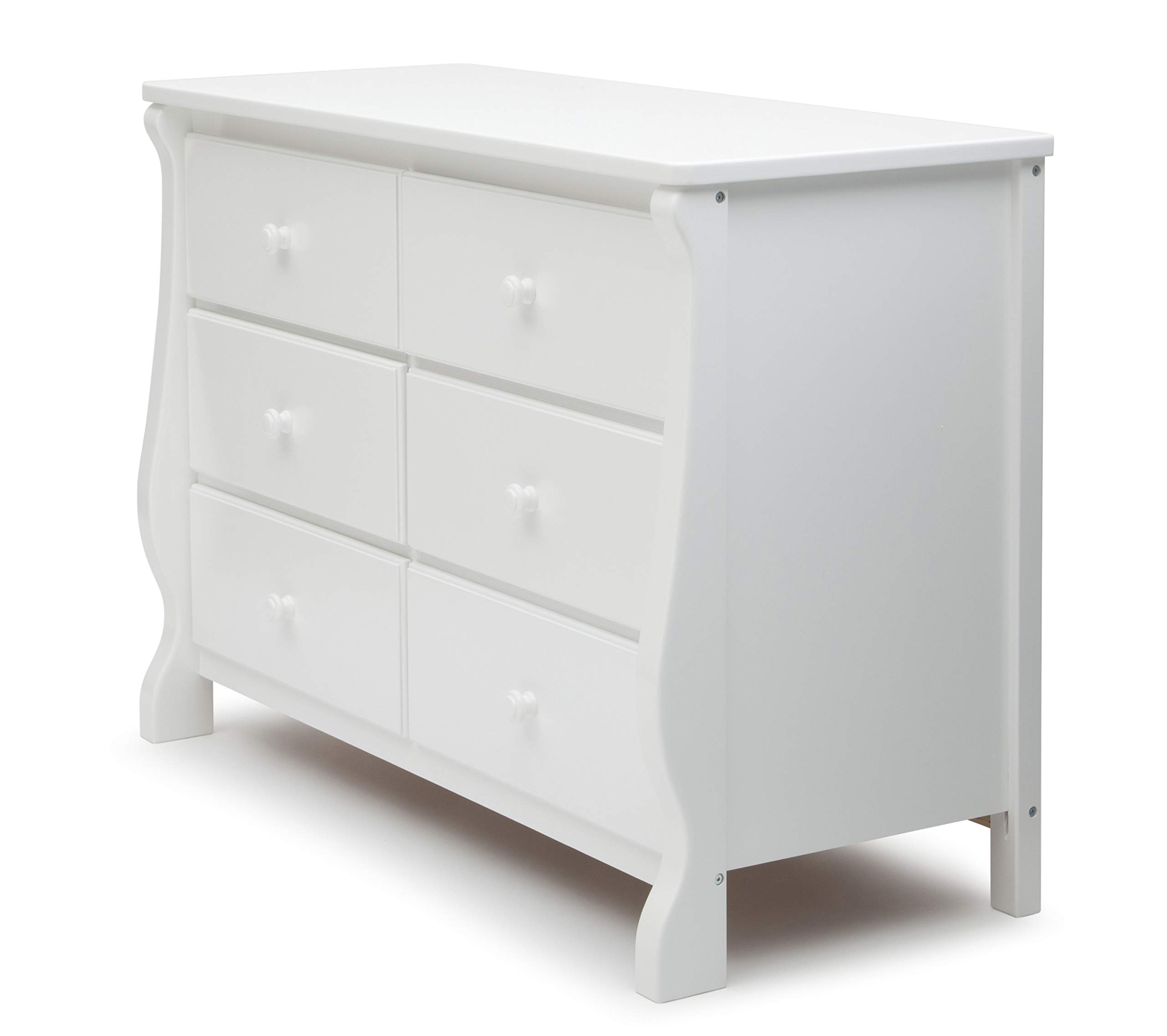 Delta Children Universal 6 Drawer Dresser, White