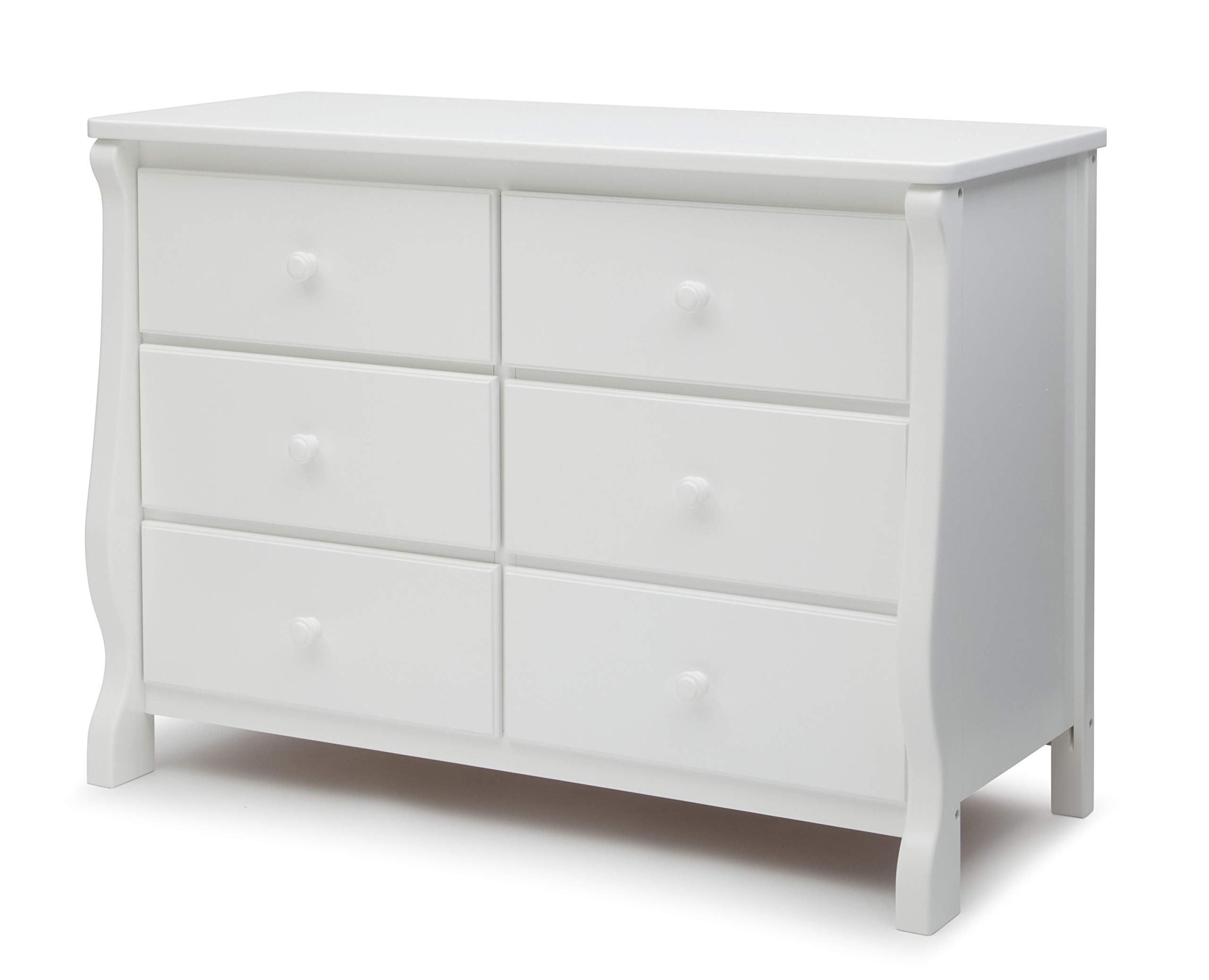 Delta Children Universal 6 Drawer Dresser, White