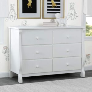 Delta Children Universal 6 Drawer Dresser, White