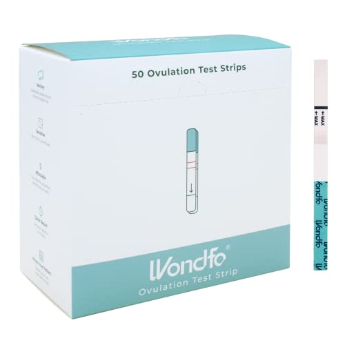 Wondfo Ovulation Test Strips - Women Fertility Tracking and Pregnancy Planning with Cycle-Detecting LH Surge - Highly Sensitive and Fast Result at Home Kit (50 Count) - 25 mIU/mL