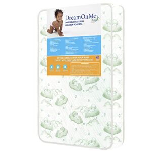 dream on me 3” foam playmat/ideal comfort & support/waterproof vinyl cover/greenguard gold environment safe