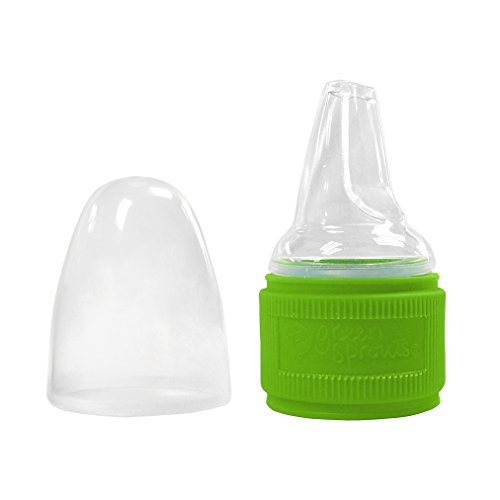 green sprouts Spout Adapter for Water Bottle, Quickly Converts a Standard Bottle into a Sippy Cup, Collar Fits Two Bottle Sizes, One Size