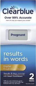 clearblue digital pregnancy test with smart countdown, 2 count