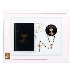 first holy communion boy missal, rosary, box and lapel pin 4 piece boxed gift set