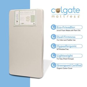 Colgate Mattress EcoClassica III Eco-Friendlier Crib Mattress - Dual-Firmness Infant and Toddler Mattress with Thick, Sustainable Foam and Certified Organic Cotton Cover