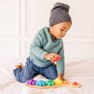 Melissa & Doug Rainbow Caterpillar Gear Toy With 6 Interchangeable Gears - For Toddlers And Babies