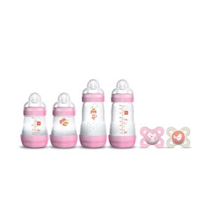 newborn essentials "feed & soothe" set (6-piece), girl, pink