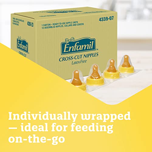 Enfamil Cross Cut Soft Nipples, Latex-Free & BPA Free, 12 Count (Pack of 1)