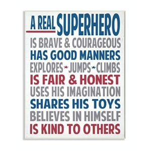 stupell a real superhero typography art wall plaque