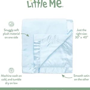 Little Me Baby-Boys Newborn Plush Stroller Blanket, Light Blue, One Size