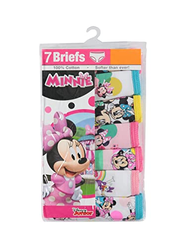 Disney girls Minnie Seven Pack Underwear Briefs, Minnie7pk, 2-3T US