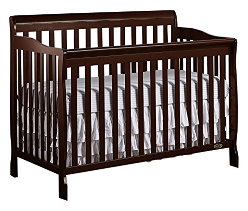 Dream On Me Ashton 5-in-1 Convertible Crib in Espresso, Greenguard Gold Certified , 50x36x44 Inch (Pack of 1)