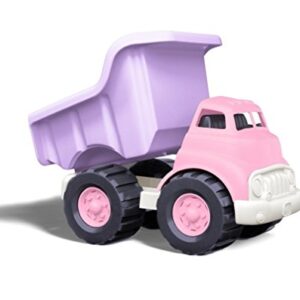 Green Toys Dump Truck in Pink Color - BPA Free, Phthalates Free Play Toys for Improving Gross Motor, Fine Motor Skills. Play Vehicles