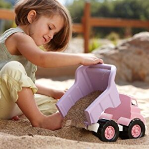 Green Toys Dump Truck in Pink Color - BPA Free, Phthalates Free Play Toys for Improving Gross Motor, Fine Motor Skills. Play Vehicles