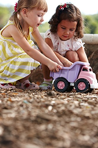 Green Toys Dump Truck in Pink Color - BPA Free, Phthalates Free Play Toys for Improving Gross Motor, Fine Motor Skills. Play Vehicles