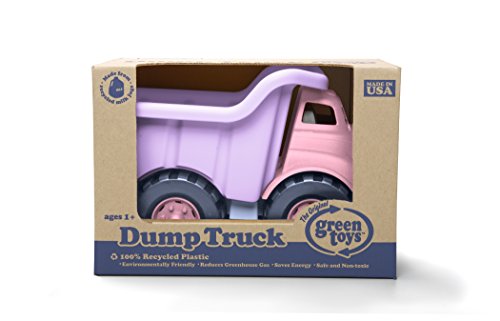 Green Toys Dump Truck in Pink Color - BPA Free, Phthalates Free Play Toys for Improving Gross Motor, Fine Motor Skills. Play Vehicles