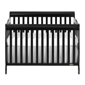 Dream On Me Ashton 5-in-1 Convertible Crib in Black, Greenguard Gold Certified , 50x36x44 Inch (Pack of 1)