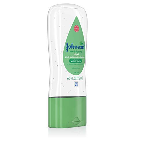 Johnson's Baby Oil Gel with Aloe Vera & Vitamin E, Hypoallergenic Baby Skin Care, 6.5 fl. oz