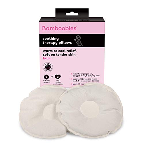 Bamboobies Women’s Soothing Nursing Pillows, Natural, Heating Pad or Cold Compress for Breastfeeding, Made in the USA