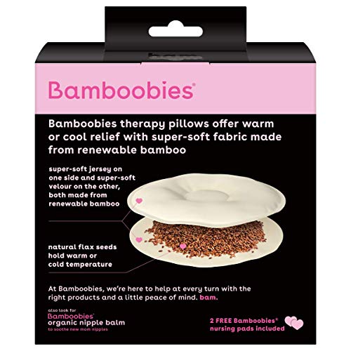 Bamboobies Women’s Soothing Nursing Pillows, Natural, Heating Pad or Cold Compress for Breastfeeding, Made in the USA