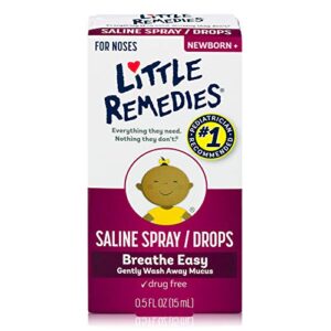 little remedies saline spray and drops, safe for newborns, 0.5 fl oz