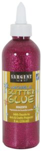 sargent art 22-1938 8-ounce magenta washable glitter glue