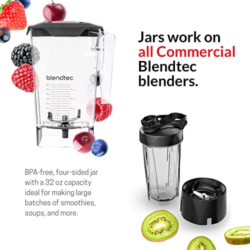 Blendtec Total Classic Original Blender - WildSide+ Jar (90 oz) - Professional-Grade Power - 6 Pre-programmed Cycles - 10-speeds - Red