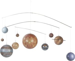 solar system mobile by authentic models, educational planets model, multicolor space decor for baby, kids, and adults, large decoration for astronomy and science enthusiasts, easy to hang and assemble