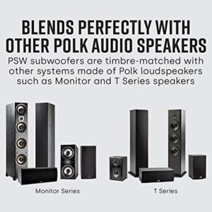 Polk Audio PSW108 10" Powered Subwoofer | 100W Peak Power | Explosive Performance for Movies & Music | Black