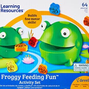 Learning Resources Froggy Feeding Fun Activity Set, Fine Motor Toy, 65 Pieces, Ages 3+