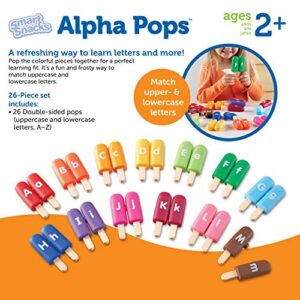 Learning Resources Smart Snacks Alpha Pops, Alphabet Matching & Fine Motor Skills Toy, 26 Double Sided Pieces, Ages 2+,Multi-color