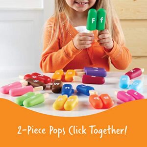 Learning Resources Smart Snacks Alpha Pops, Alphabet Matching & Fine Motor Skills Toy, 26 Double Sided Pieces, Ages 2+,Multi-color