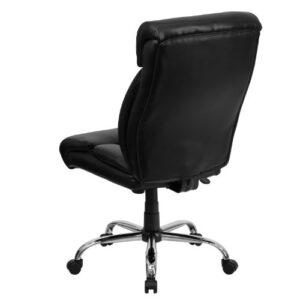 Flash Furniture HERCULES Series Big & Tall 400 lb. Rated Black LeatherSoft Executive Ergonomic Office Chair with Full Headrest