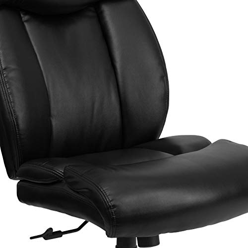 Flash Furniture HERCULES Series Big & Tall 400 lb. Rated Black LeatherSoft Executive Ergonomic Office Chair with Full Headrest