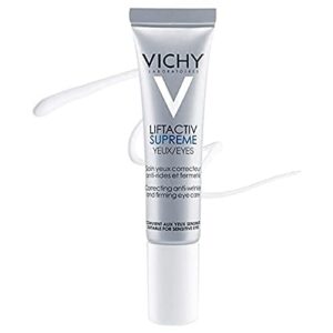 vichy liftactiv supreme anti wrinkle eye cream, firming eye cream with caffeine for dark circles & puffiness, ophthalmologist tested, 0.51 fl oz (pack of 1)