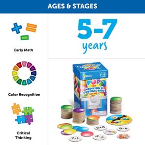 Learning Resources Pop For Addition & Subtraction Math Game - 100 Pieces, Ages 6+ | Grades 1+ Classroom and Homeschool Math Games, Math Activities for Kids