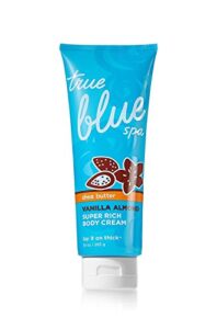 bath and body works true blue spa super rich body cream vanilla almond 10 ounce