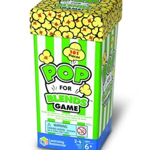 Learning Resources Pop for Blends Game,Phonics Game, 2-4 Players, 92 Cards, Ages 6+