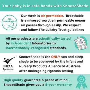 SnoozeShade Pack and Play Blackout Tent - Crib Canopy for Toddler Travel Bed, Award-Winning and Safety Tested Baby Travel Essential to Block 94% of Light, Breathable Tent Cover for Baby Pack and Play