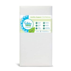 lullaby earth non-toxic crib mattress - waterproof - fits standard baby and toddler bed, white