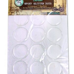 Bottle Cap 1-Inch Glitter Epoxy Dots, Standard