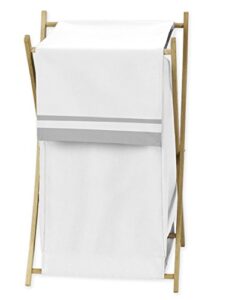 baby/kids clothes laundry hamper for white and gray hotel bedding by sweet jojo designs