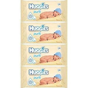 huggies pure baby wipes 56 count (pack of 4) 224 wipes total
