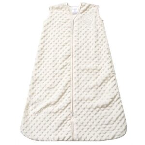 halo sleepsack wearable blanket, tog 1.5, velboa, cream plush dots, large