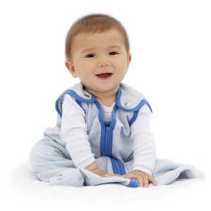 baby deedee 100% Cotton Sleeping Sack, Baby Sleeping Bag Wearable Blanket, Sleep Nest Lite, Infant and Toddler, Blue, Large (18-36 Month)