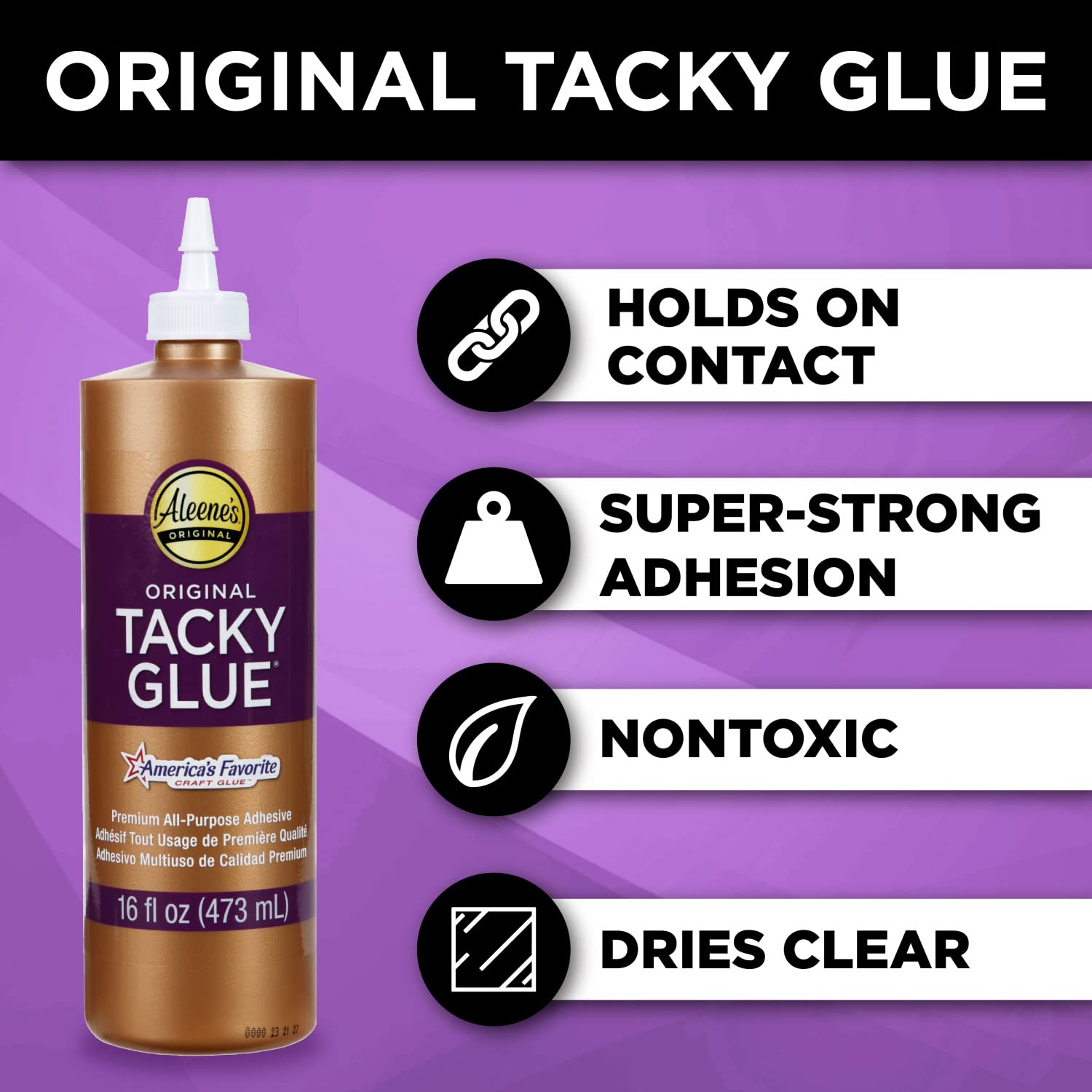 Aleene's Tacky 16 fl oz, Glue, 16 FL OZ, Craft Supplies, School Supplies, 16 FL OZ