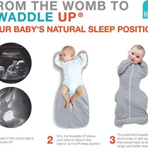 Love To Dream Swaddle UP, Organic, Cream, Medium, 13-19 lbs., Dramatically Better Sleep, Allow Baby to Sleep in Their Preferred arms up Position for self-Soothing, snug fit Calms Startle Reflex