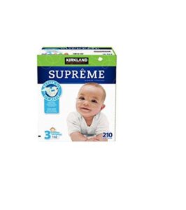 kirkland signature supreme diapers size 3 total counts 210